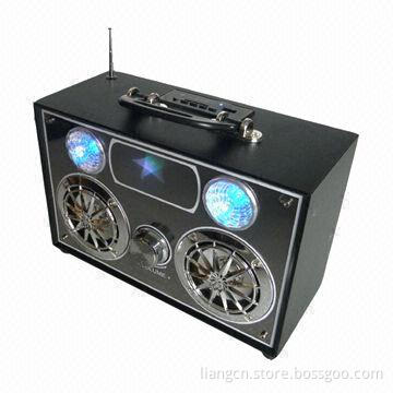 Professional active stage wooden speaker with USB, SD
